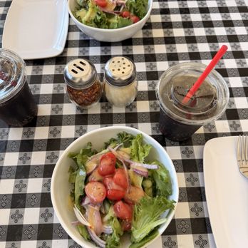 Amici Pizzeria - House salad with Italian dressing, no olives. So fresh and yummy. 10/10 - Pizza Near Me - Norman, Oklahoma Amici Pizzeria - House salad with Italian dressing, no olives. So fresh and yummy. 10/10 - Pizza Near Me - Norman, Oklahoma