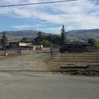 The Hay Barn - Main entrance road down to the The Hay Barn - Livestock Feed & Supply Near Me - San Martin, California
