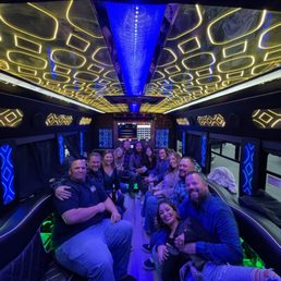 Having a blast on the bus!