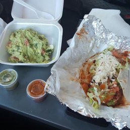 I had shrimp tacos and guacamole...really good