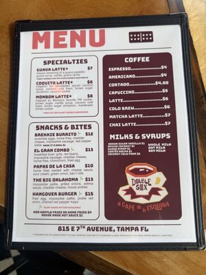 Menu photo 4 Double Six Tampa, FL
