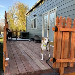 Pacifica Tiny House also built this beautiful deck around my house. Pacifica Tiny House also built this beautiful deck around my house.