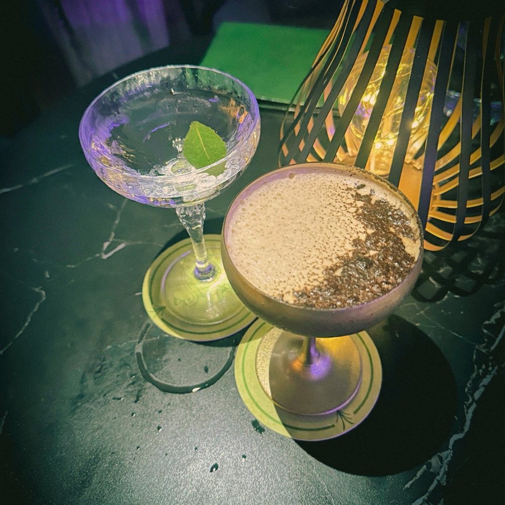 Pandan - Sake-Tini & Origins (espresso martini) - Cocktail Bars Near Me - Chicago, Illinois Pandan - Sake-Tini & Origins (espresso martini) - Cocktail Bars Near Me - Chicago, Illinois