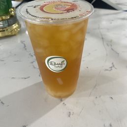 Mango jasmine green tea with lychee jelly Mango jasmine green tea with lychee jelly