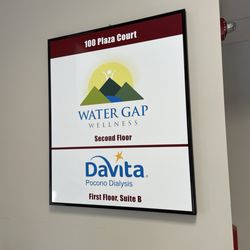Water Gap Wellness - Sign of address of water gap wellness