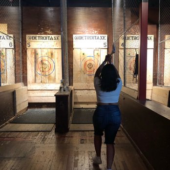 Detroit Axe - Ferndale - Two handed throw - Axe Throwing Near Me - Ferndale, Michigan Detroit Axe - Ferndale - Two handed throw - Axe Throwing Near Me - Ferndale, Michigan