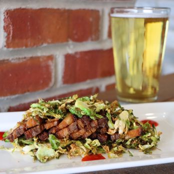 Englewood Hershey - Belly and Brussels:
Crispy pork belly, fried brussels, maple-honey-tamari glaze - Coffee & Tea Near Me - Hummelstown, Pennsylvania Englewood Hershey - Belly and Brussels:
Crispy pork belly, fried brussels, maple-honey-tamari glaze - Coffee & Tea Near Me - Hummelstown, Pennsylvania