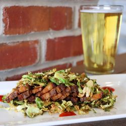 Englewood Hershey - Belly and Brussels:
Crispy pork belly, fried brussels, maple-honey-tamari glaze
