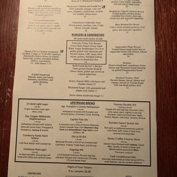 Upstream Brewing - Menu - Bars Near Me - Omaha, Nebraska