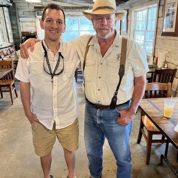 White Oak Pastures - Me and fourth generation owner Mr. Will Harris in their cafe. - CSA Near Me - Bluffton, Georgia
