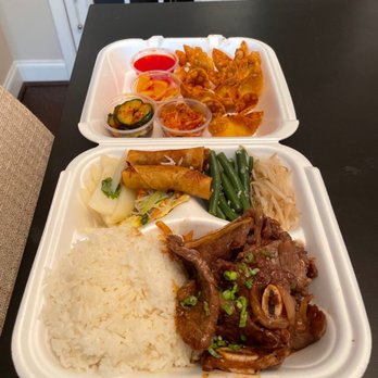 Ko Cha Asian Restaurant - LA Galbi (short rib) with crab Rangoons - Korean Near Me - Charleston, South Carolina Ko Cha Asian Restaurant - LA Galbi (short rib) with crab Rangoons - Korean Near Me - Charleston, South Carolina