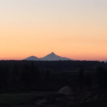 Tetherow - View from the room looking towards Mt. Jefferson at dusk. - Venues & Event Spaces Near Me - Bend, Oregon