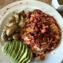 Ranchero Eggs with avacado and chorizo