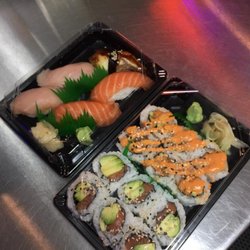 Sushi N More - Tuna, salmon, unagi nigiri Salmon and Avo Roll Spicy Tuna Roll