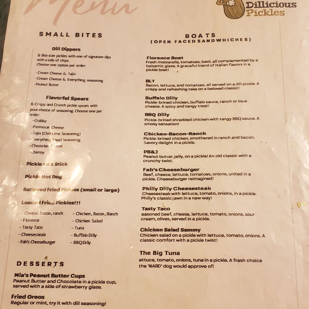 Giovanni's DILLicious Pickles - Menu - Delis Near Me - Croydon, Pennsylvania