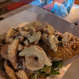 Stuffed red snapper
