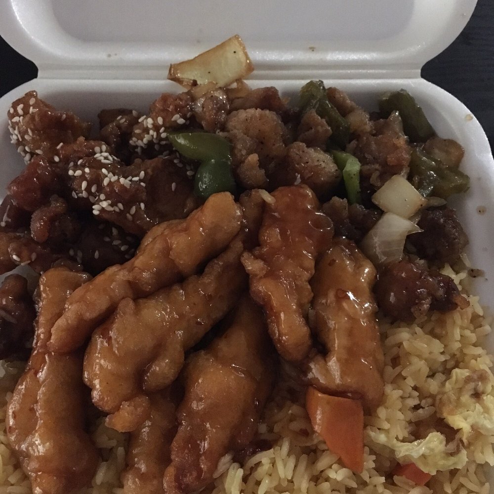 Wok N Roll - General Tsos Chicken, Spicy Chicken, Sesame Chicken, and rice. - Chinese Near Me - Macon, Georgia