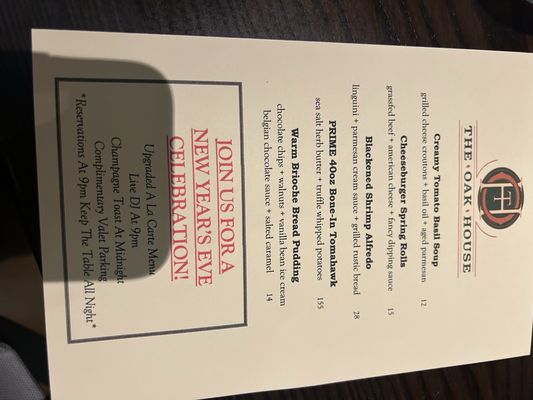 Menu photo 7 The Oak House Oradell, NJ Menu photo 7 The Oak House Oradell, NJ