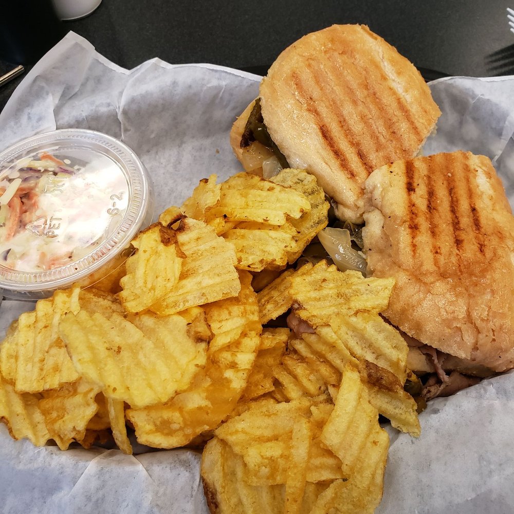 Deb's Ice Cream - Philly cheese steak sandwich with my dad. - Salad Near Me - Cedar Rapids, Iowa