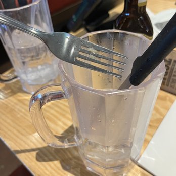 Chili's - I said my silverware I had was dirty and they brought me a cup of hot water with dirty silverware in it. - Tex-Mex Near Me - North Riverside, Illinois