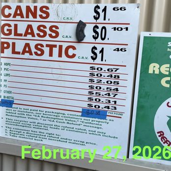 Evolution Recycling - Current rates as of February 27. 2026 - Recycling Center Near Me - Monterey Park, California Evolution Recycling - Current rates as of February 27. 2026 - Recycling Center Near Me - Monterey Park, California