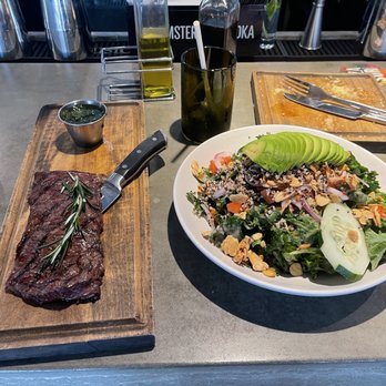Prime 36 Restaurant - Kale salad $11.00 and 6 oz skirt steak $8.00 awesome! - American Near Me - Miami, Florida Prime 36 Restaurant - Kale salad $11.00 and 6 oz skirt steak $8.00 awesome! - American Near Me - Miami, Florida