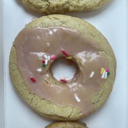 most poorly sprinkled and frosted donut cookie ever most poorly sprinkled and frosted donut cookie ever