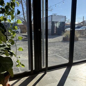La Luz Coffee - View outside from the inside - Coffee & Tea Near Me - Albuquerque, New Mexico