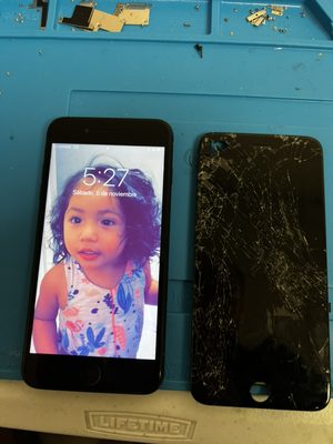 iPhone Repair - These photos are screen replacements that was done on two different iPhones, an iPhone 11 and iPhone 8. iPhone Repair - These photos are screen replacements that was done on two different iPhones, an iPhone 11 and iPhone 8.