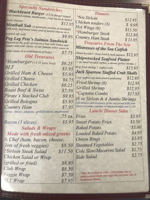 Menu photo 1 Pirates Cove Bar And Grill Dover, TN Menu photo 1 Pirates Cove Bar And Grill Dover, TN