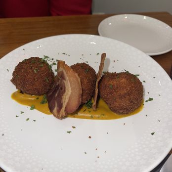 Aurora At The Celeste - crispy paella arancini - American Near Me - Orlando, Florida