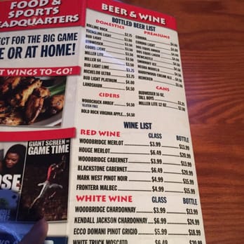 Kickback Jack's - Back of drink menu - Sports Bars Near Me - Richmond, Virginia Kickback Jack's - Back of drink menu - Sports Bars Near Me - Richmond, Virginia