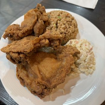 Jessica's - Fried Chicken with fried rice, up charge of $5! Just FYI - Breakfast & Brunch Near Me - Aiea, Hawaii Jessica's - Fried Chicken with fried rice, up charge of $5! Just FYI - Breakfast & Brunch Near Me - Aiea, Hawaii