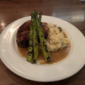 Chester's Kitchen and Bar - Oven Roasted Half Chicken (with asparagus and mashed potatoes). - New American Near Me - Rochester, Minnesota Chester's Kitchen and Bar - Oven Roasted Half Chicken (with asparagus and mashed potatoes). - New American Near Me - Rochester, Minnesota