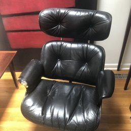 Before. Pet damage on the right arm rest and abused pleather fabric. Before. Pet damage on the right arm rest and abused pleather fabric.