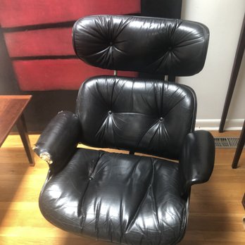 Little Joe Upholstery - Before. Pet damage on the right arm rest and abused pleather fabric. - Antiques Near Me - Stamford, Connecticut Little Joe Upholstery - Before. Pet damage on the right arm rest and abused pleather fabric. - Antiques Near Me - Stamford, Connecticut