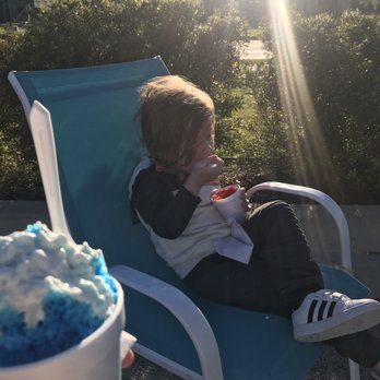 PK's Igloo Shave Ice - Blue coconut with cream, and watermelon for the little guy - Shaved Ice Near Me - Fort Worth, Texas