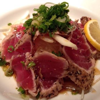 Yanagi Sushi - Blackened Ahi Sashimi in ponzu sauce. - Japanese Near Me - Honolulu, Hawaii Yanagi Sushi - Blackened Ahi Sashimi in ponzu sauce. - Japanese Near Me - Honolulu, Hawaii