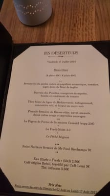 Menu photo 3 Les Déserteurs Paris, 75