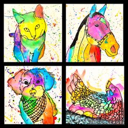 Mother of Dog - Custom watercolor pet portraits