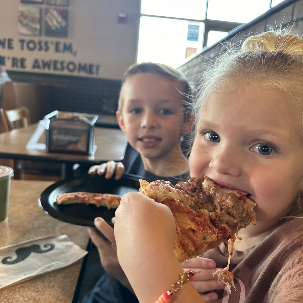 Pizza Factory - Harper enjoying her pizza - Pizza Near Me - Hesperia, California Pizza Factory - Harper enjoying her pizza - Pizza Near Me - Hesperia, California