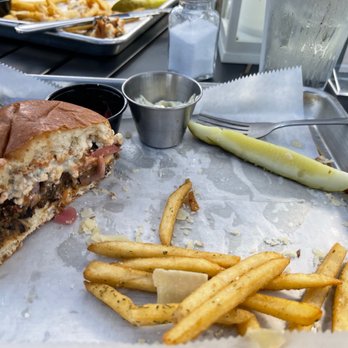 The Feed Sack - Their burger and truffle fries - American Near Me - Aiken, South Carolina
