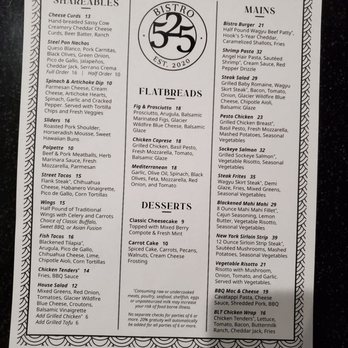 Bistro 525 - Menu Feb2023 - New American Near Me - Madison, Wisconsin