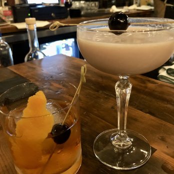 Wood & Salt Tavern - Old fashion and a special drink for my birthday. - Italian Near Me - Long Beach, California Wood & Salt Tavern - Old fashion and a special drink for my birthday. - Italian Near Me - Long Beach, California