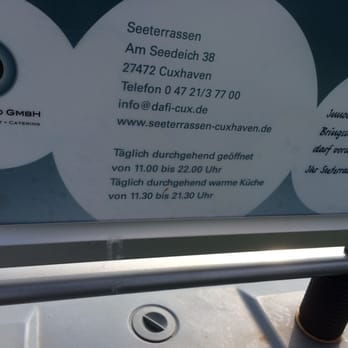 Seeterrassen - Telefonnummer, Öffnungszeiten, E-Mail Adresse - German Near Me - Cuxhaven, NI Seeterrassen - Telefonnummer, Öffnungszeiten, E-Mail Adresse - German Near Me - Cuxhaven, NI