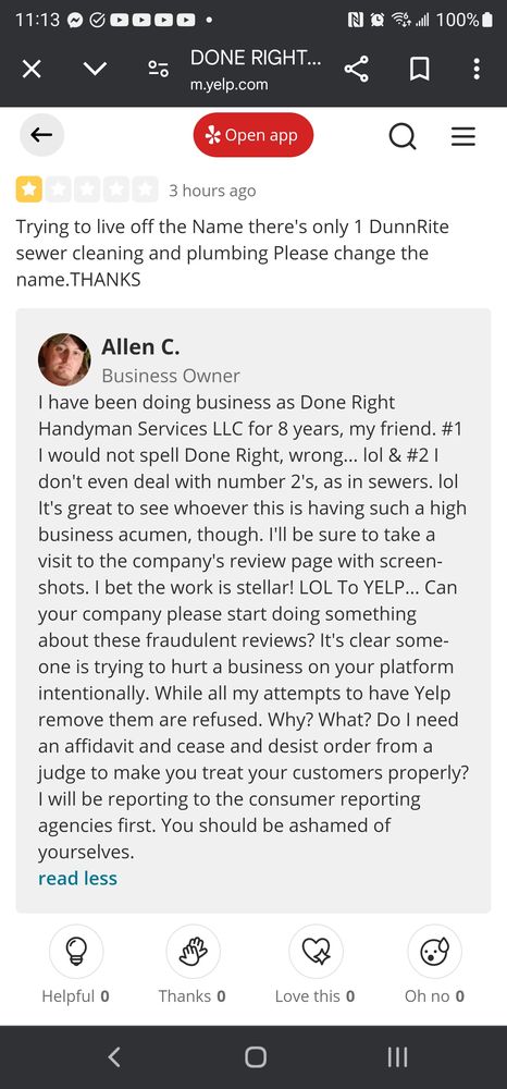 Slide of Dunnrite Sewer & Drain Cleaning