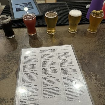Hiatus Brewing Company - My flight of beers - Breweries Near Me - Ocala, Florida Hiatus Brewing Company - My flight of beers - Breweries Near Me - Ocala, Florida