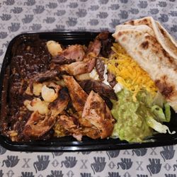 ANDY'S Taco Japanese & Mexican Food - Chicken, shrimp, steak burrito bowl.
