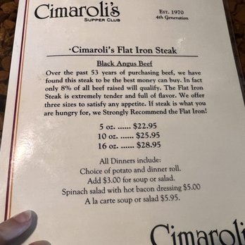 Cimaroli's Supper Club - American Near Me - Portage, Wisconsin Cimaroli's Supper Club - American Near Me - Portage, Wisconsin