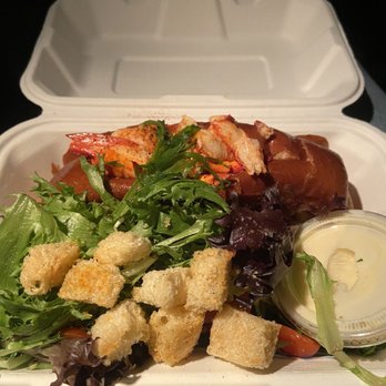 Garbo’s - Lobster roll with salad. - Seafood Near Me - Austin, Texas